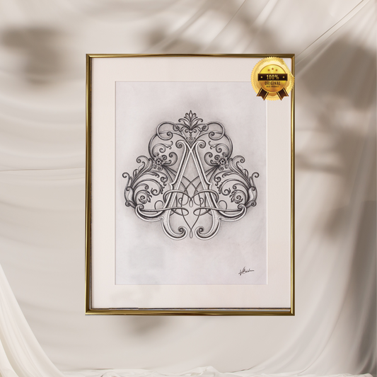 A Original Monogram - Classic, Gold frame