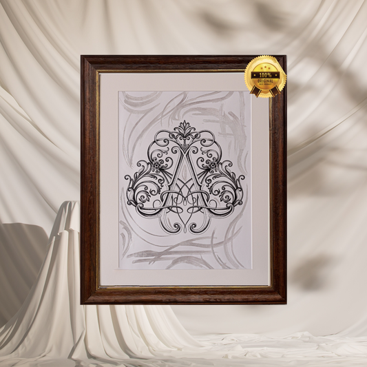 A Original Monogram - Silver Foil, Wenge frame